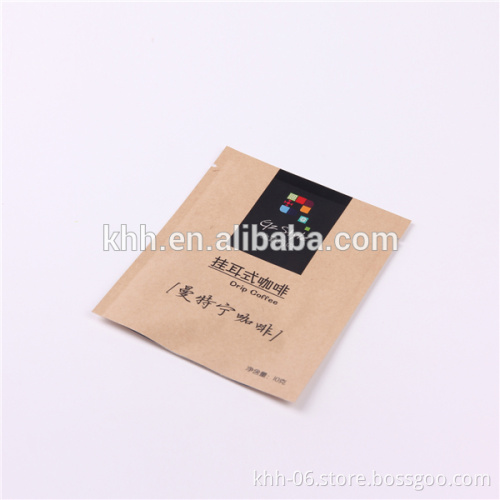 printed kraft coffee bag with tear mouth